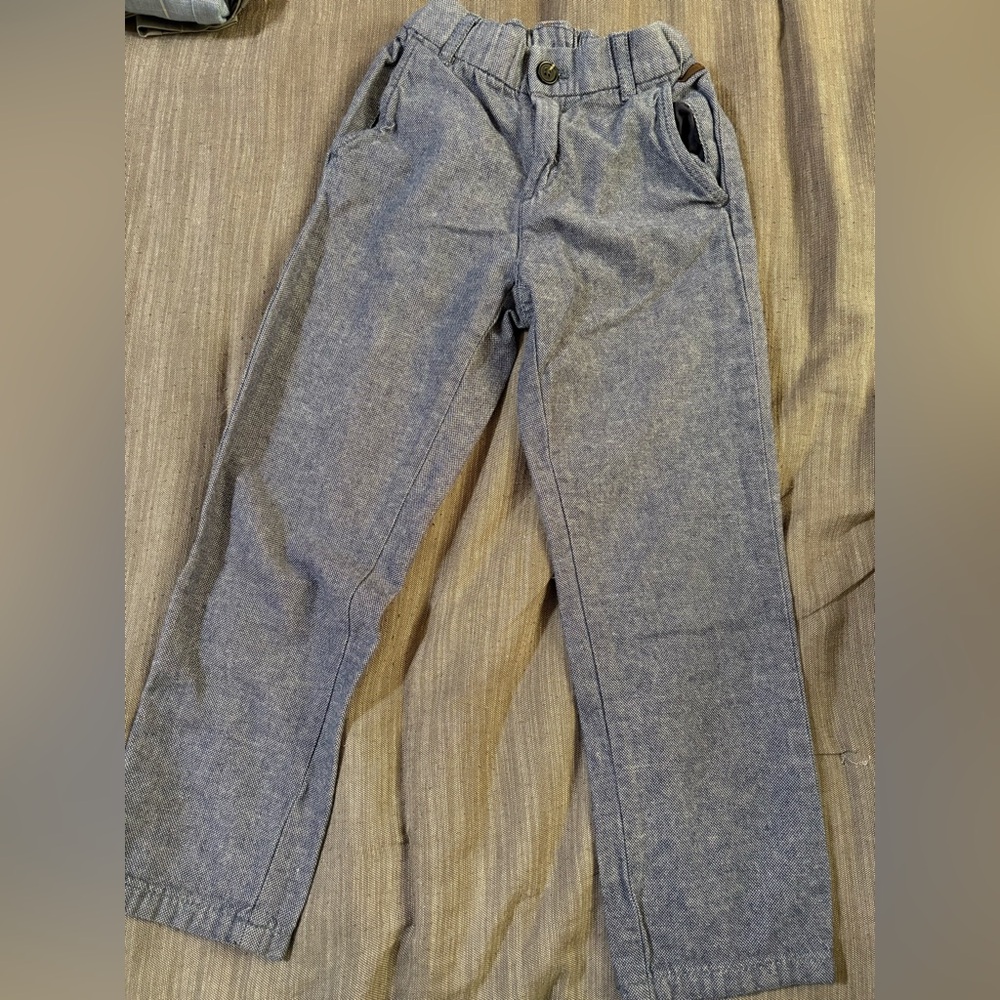 Boys H&M Stylish Gray Kids Pants. Size 6X. Adjustable waist. EUC
